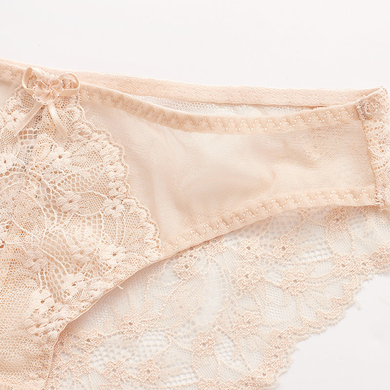 Side view showing fit and curves of plus size lace underwear
