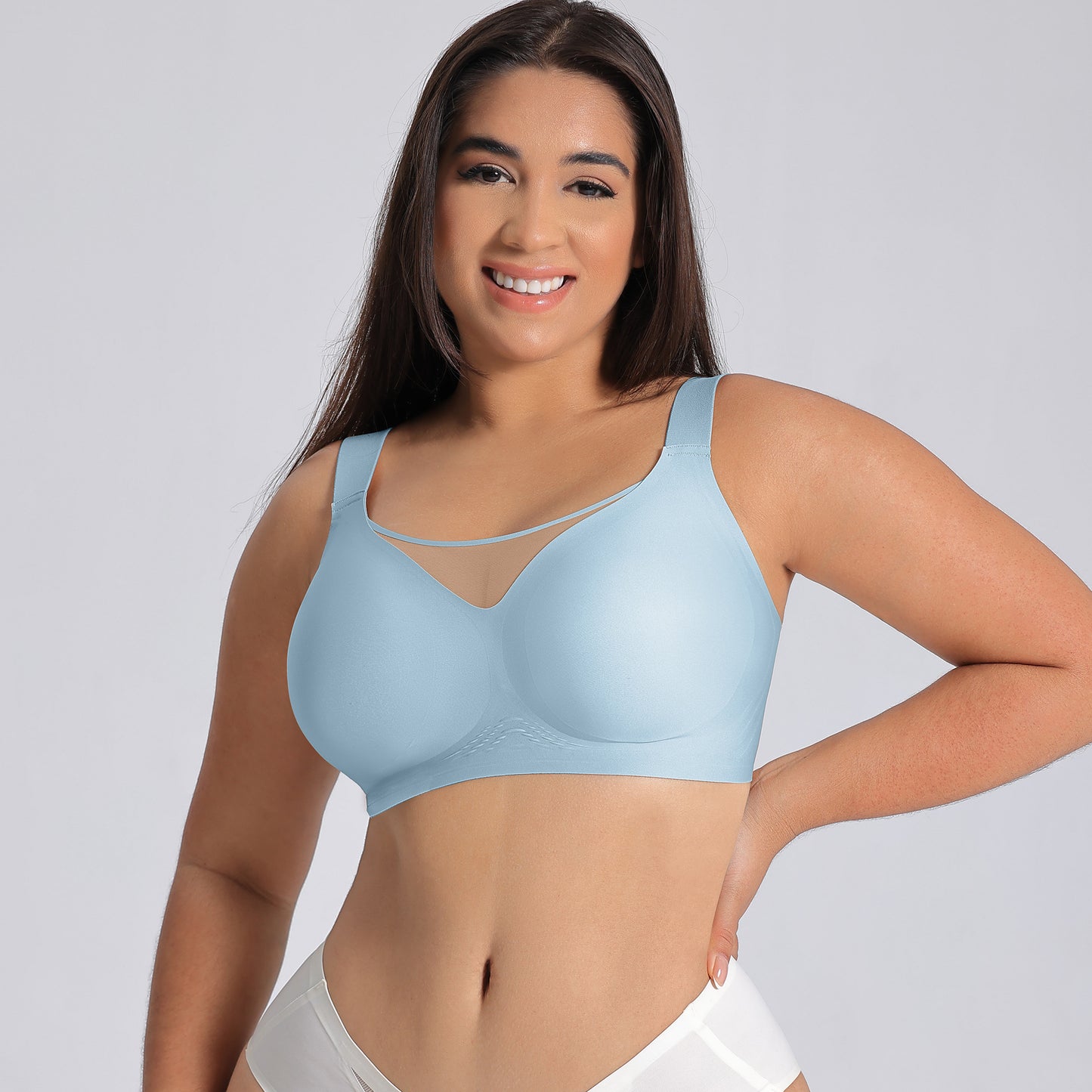 Comfortable plus size seamless bra with full support and smooth fit