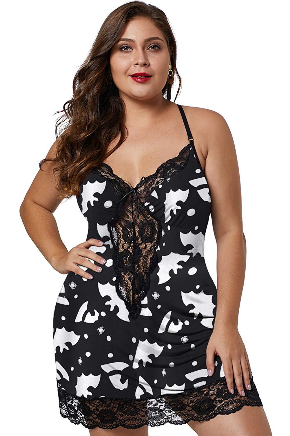 Black and White Night Dress