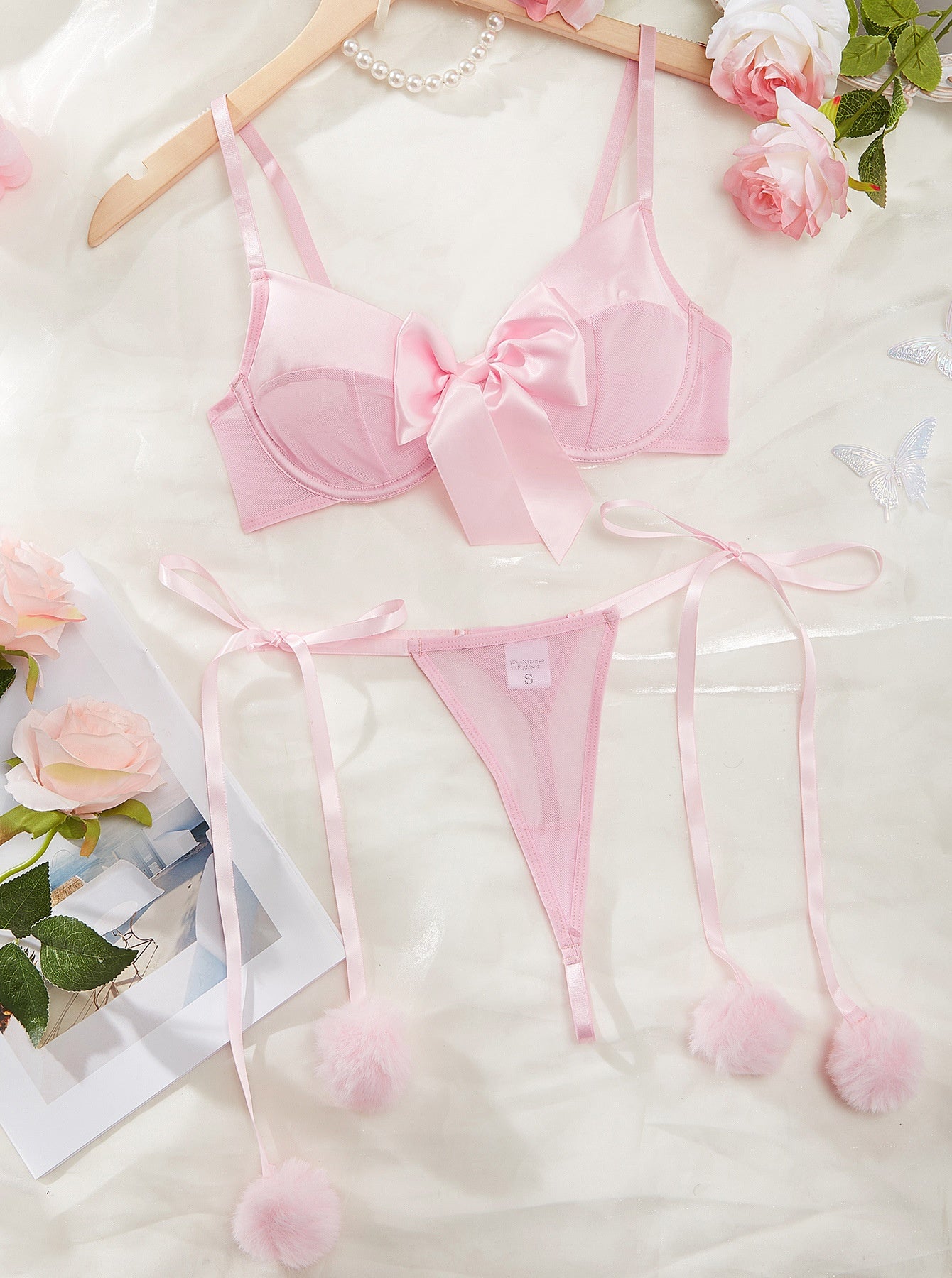 Sexy plus size lingerie highlighting curves with mesh and flirty design