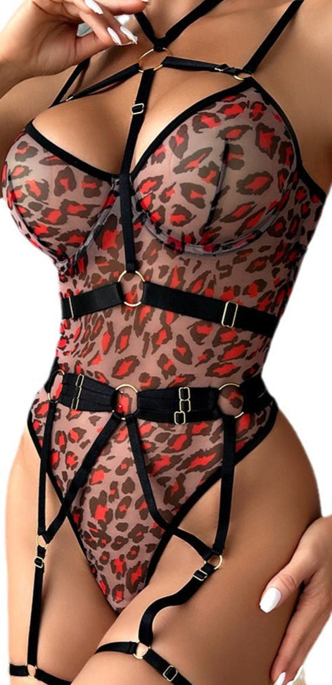 showing adjustable straps and bandage shaping style on curve-celebrating bodysuit