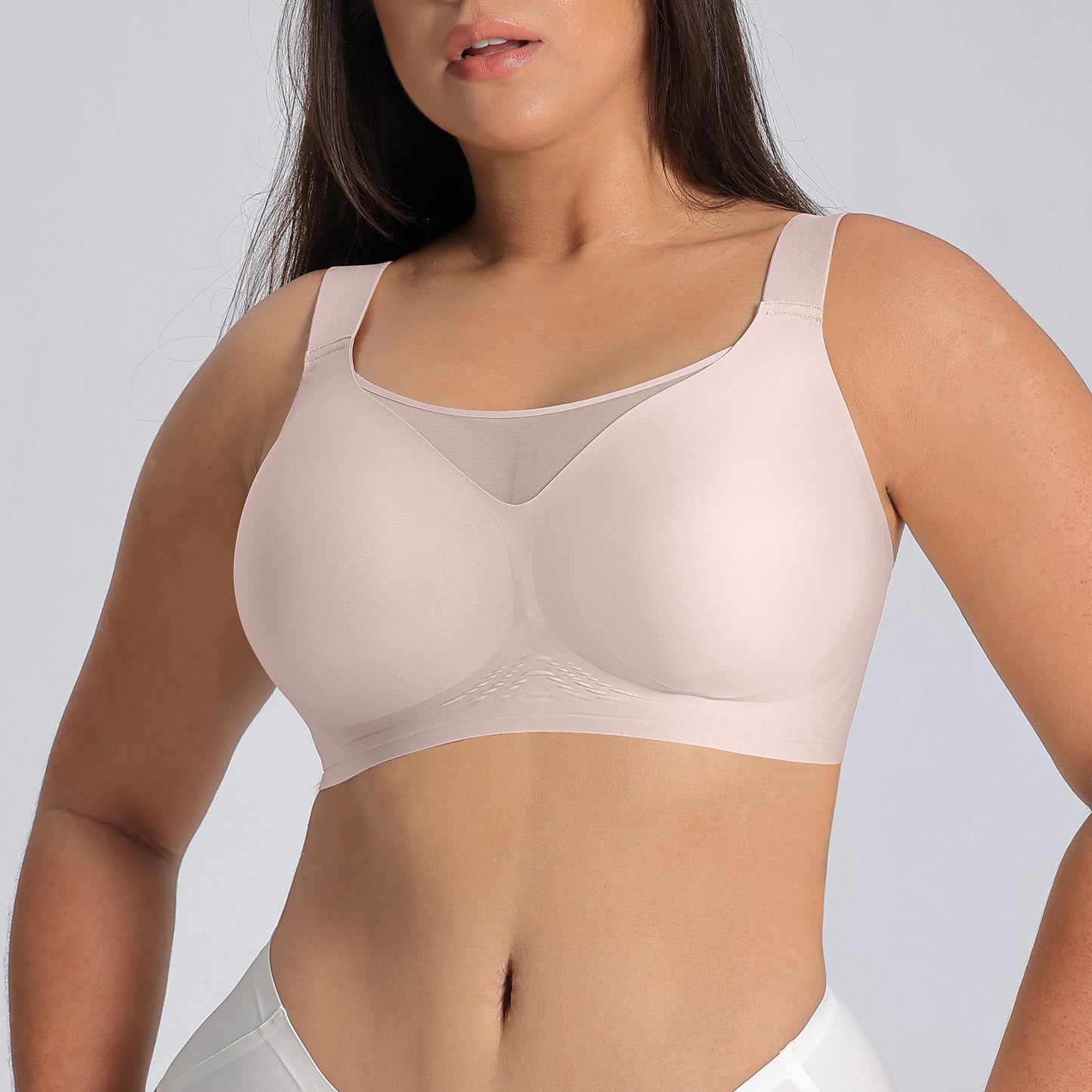 lift bra with gathered cup design for curvy women