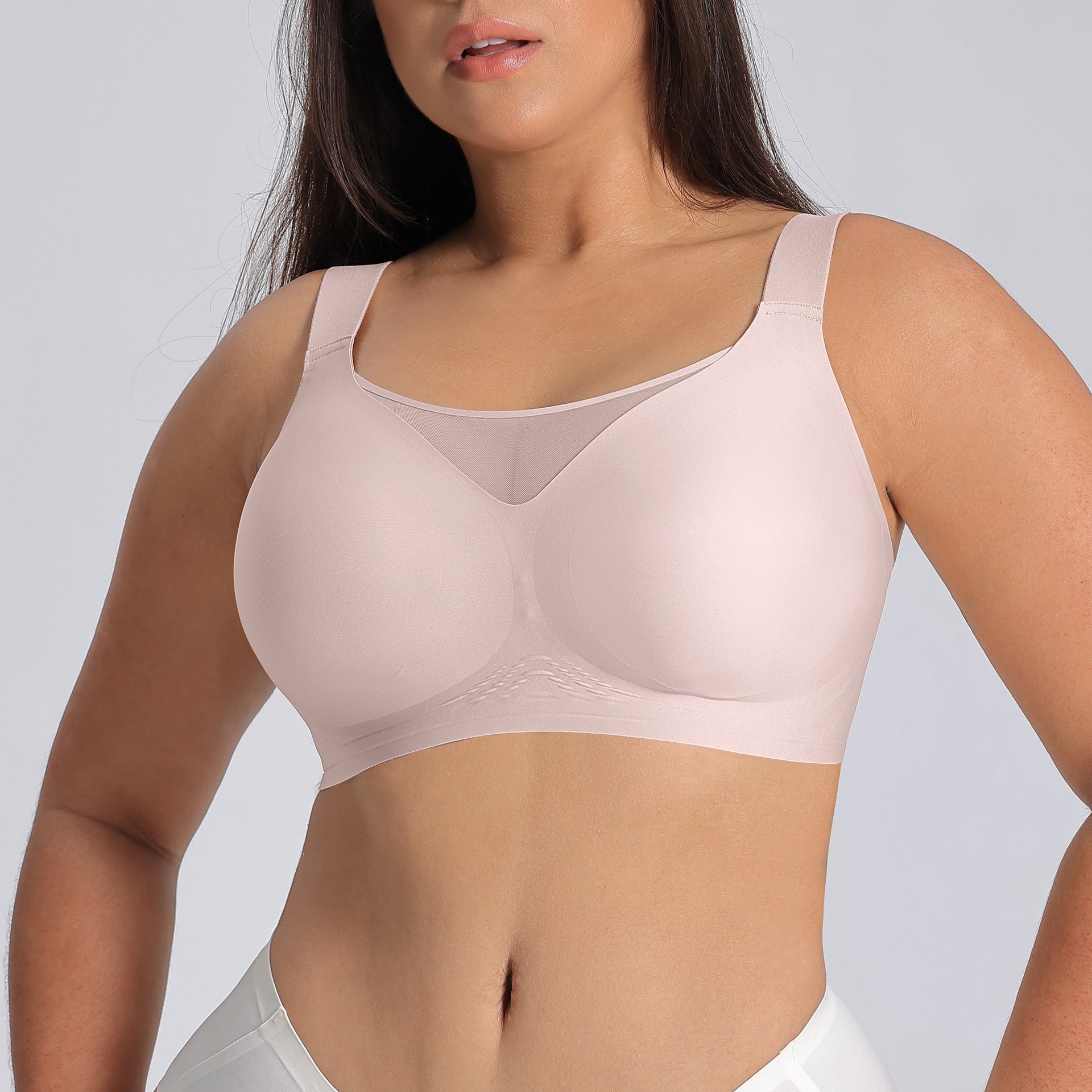 lift bra with gathered cup design for curvy women