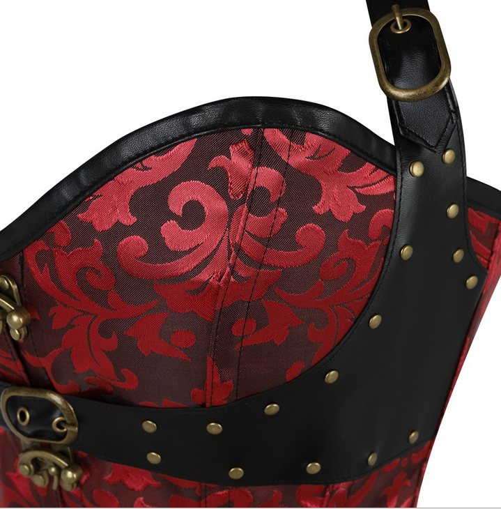 elegant leather shapewear corset bustier for night out