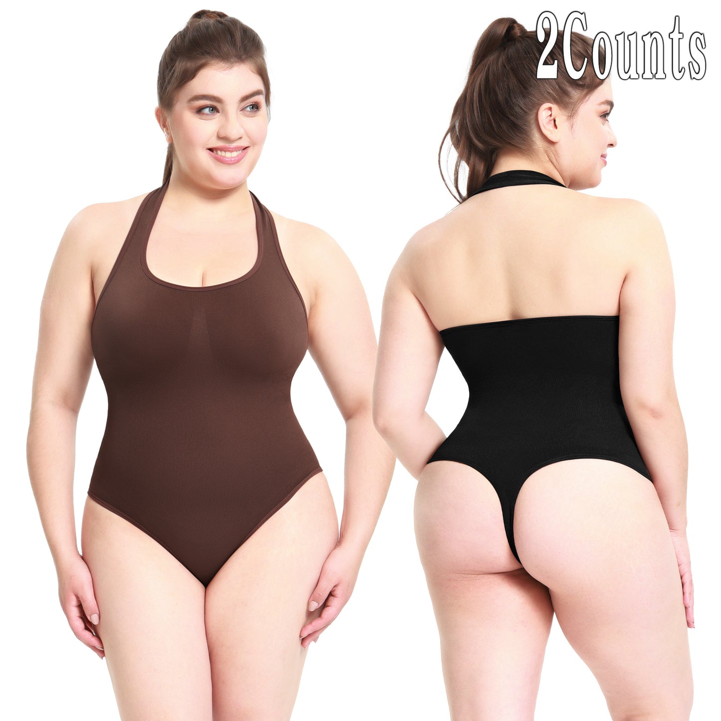 Side view showing tummy control and curve sculpting panels