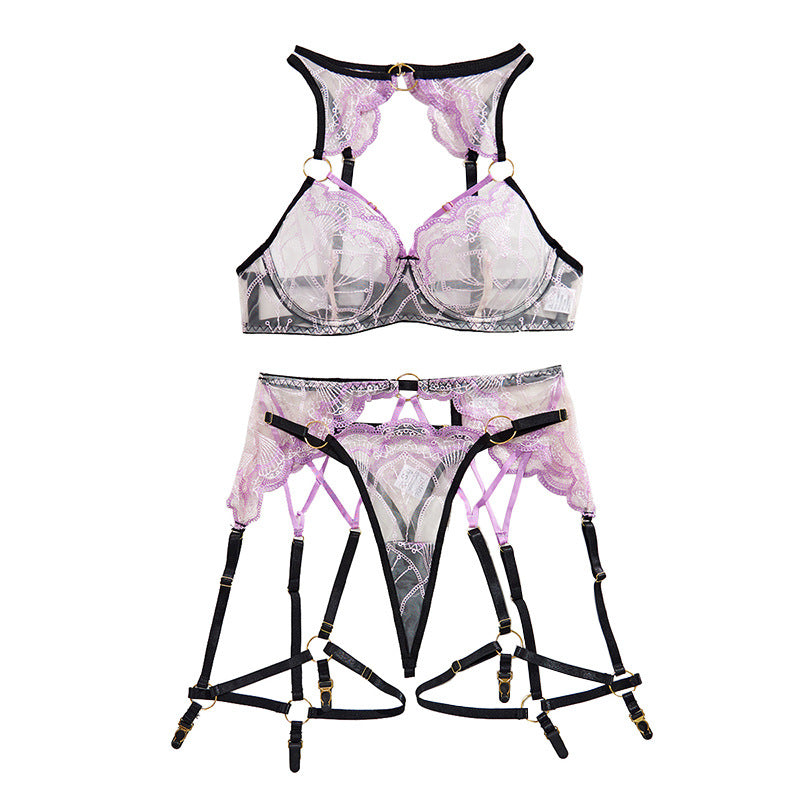 curvy woman wearing heavy industry style sexy lingerie
