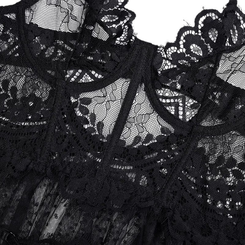“Flirty see-through lingerie with bra,