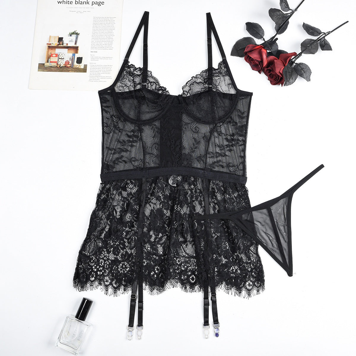 black lace lingeire