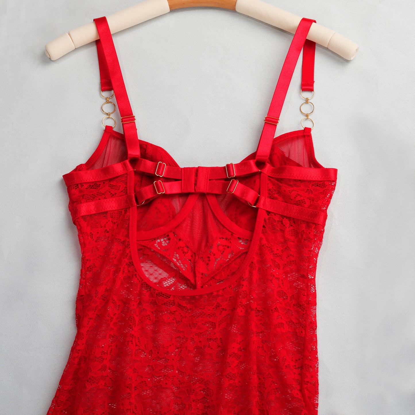 Sling Lace Hollow-Out Two-Piece – Sexy Slim-Fit Lingerie Dress