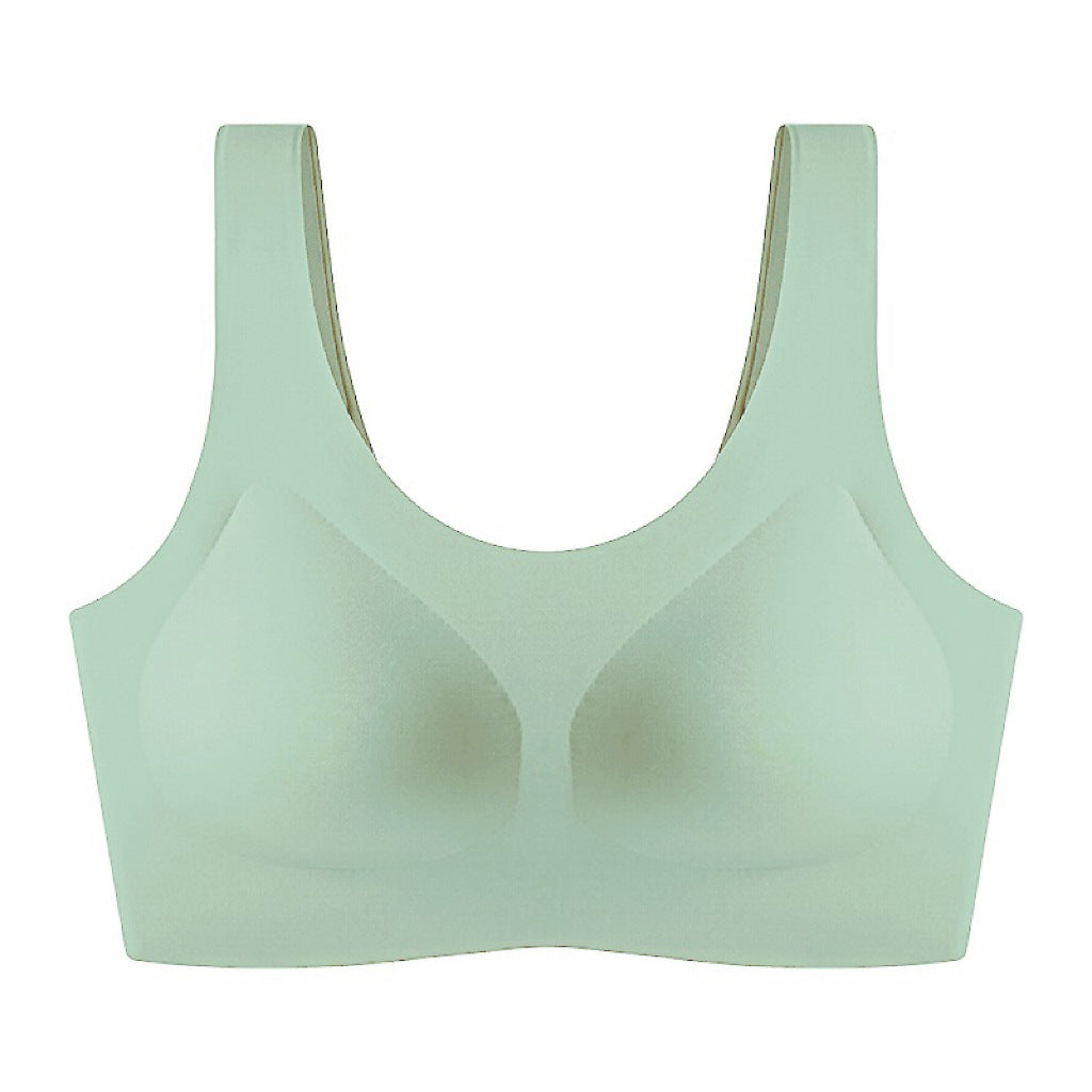 Light green bralette on a white background