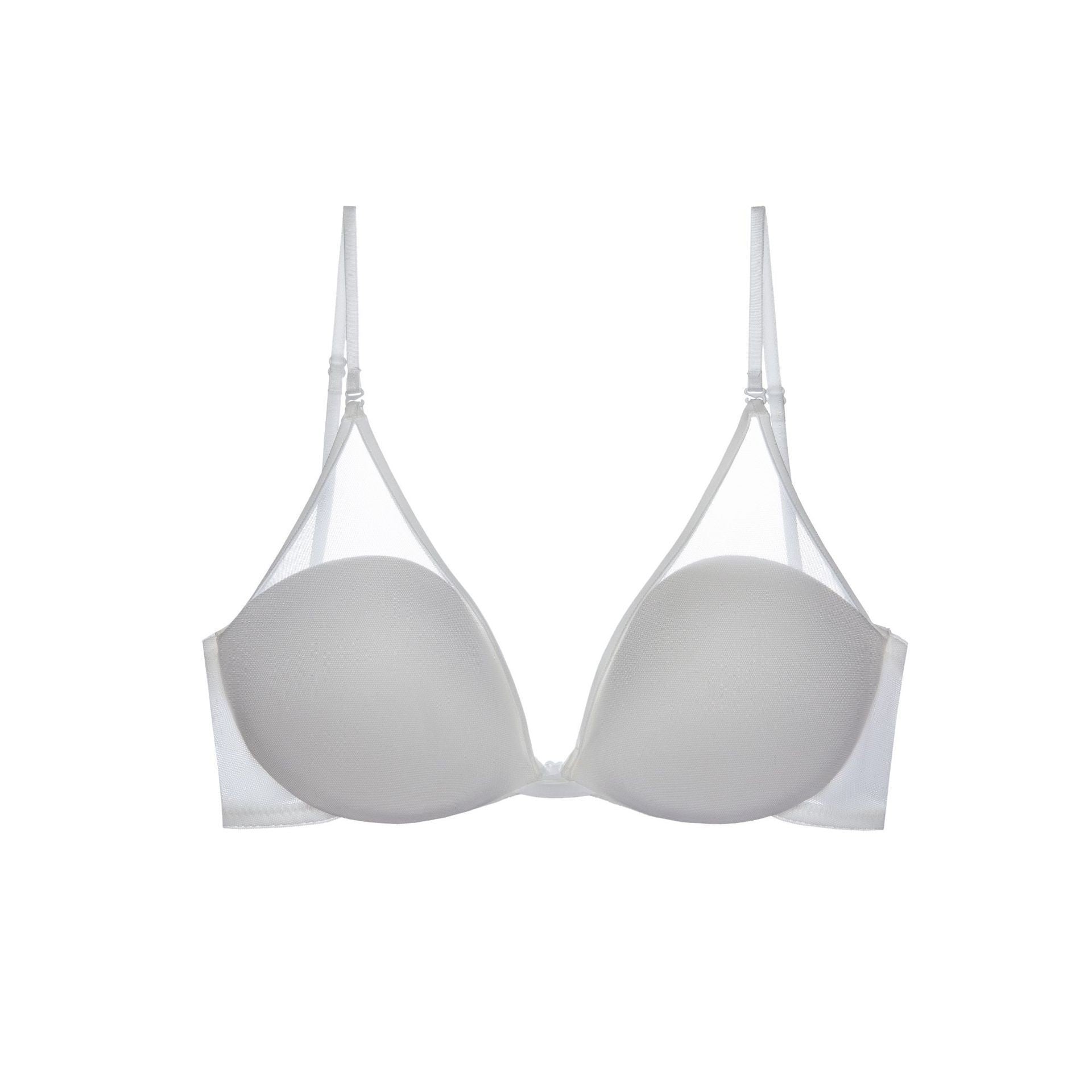 “Plus size French U-back bra front view with wireless push-up design”