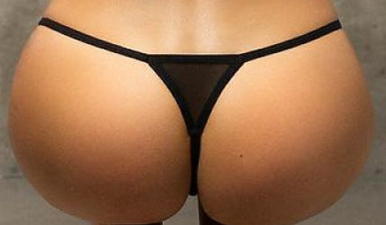 Open crotch thong highlighting curves for curvy women