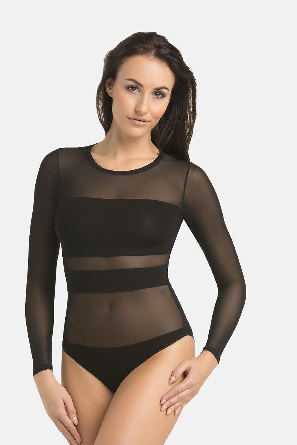 “Detail view of hook crotch closure and opaque viscose lingerie section”