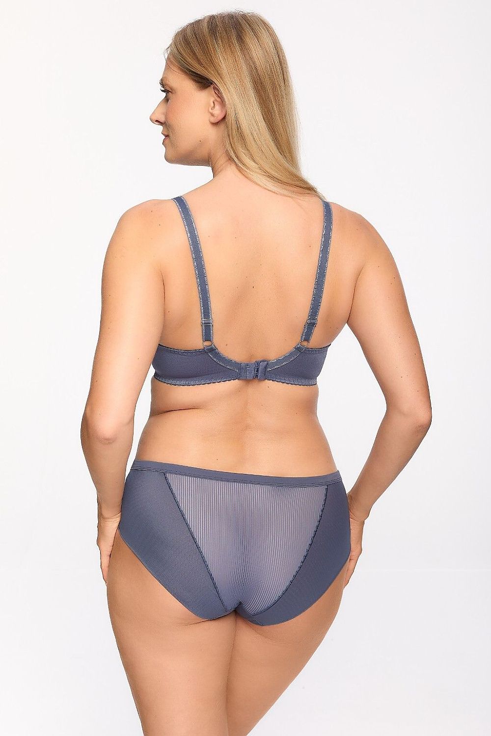 “Side view showing adjustable straps and supportive underwire design”