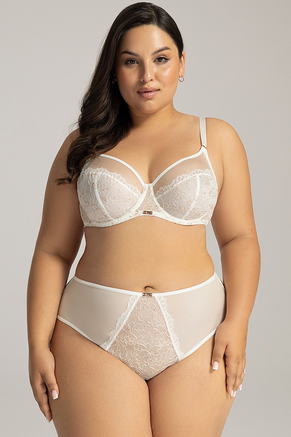 “Back view of soft bra with adjustable straps and secure hook closure”
