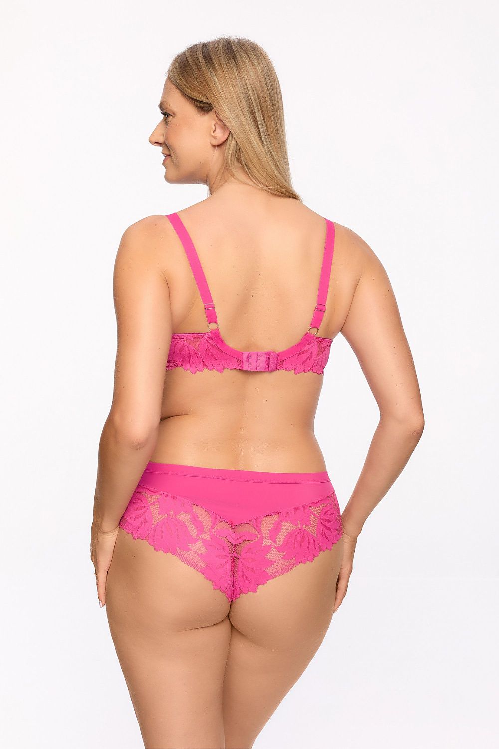 “Side view of Sophia bra showing stiffened lower cup and vertical cut design”