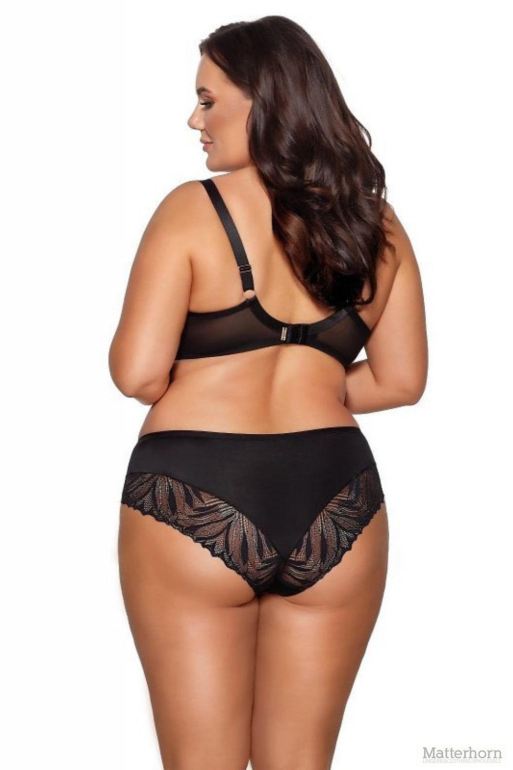“Side view showing supportive construction and adjustable straps”