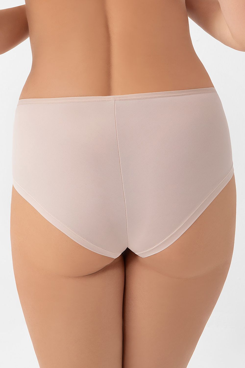 Plus-size classic embroidered panties L–6XL – front view with delicate detailing