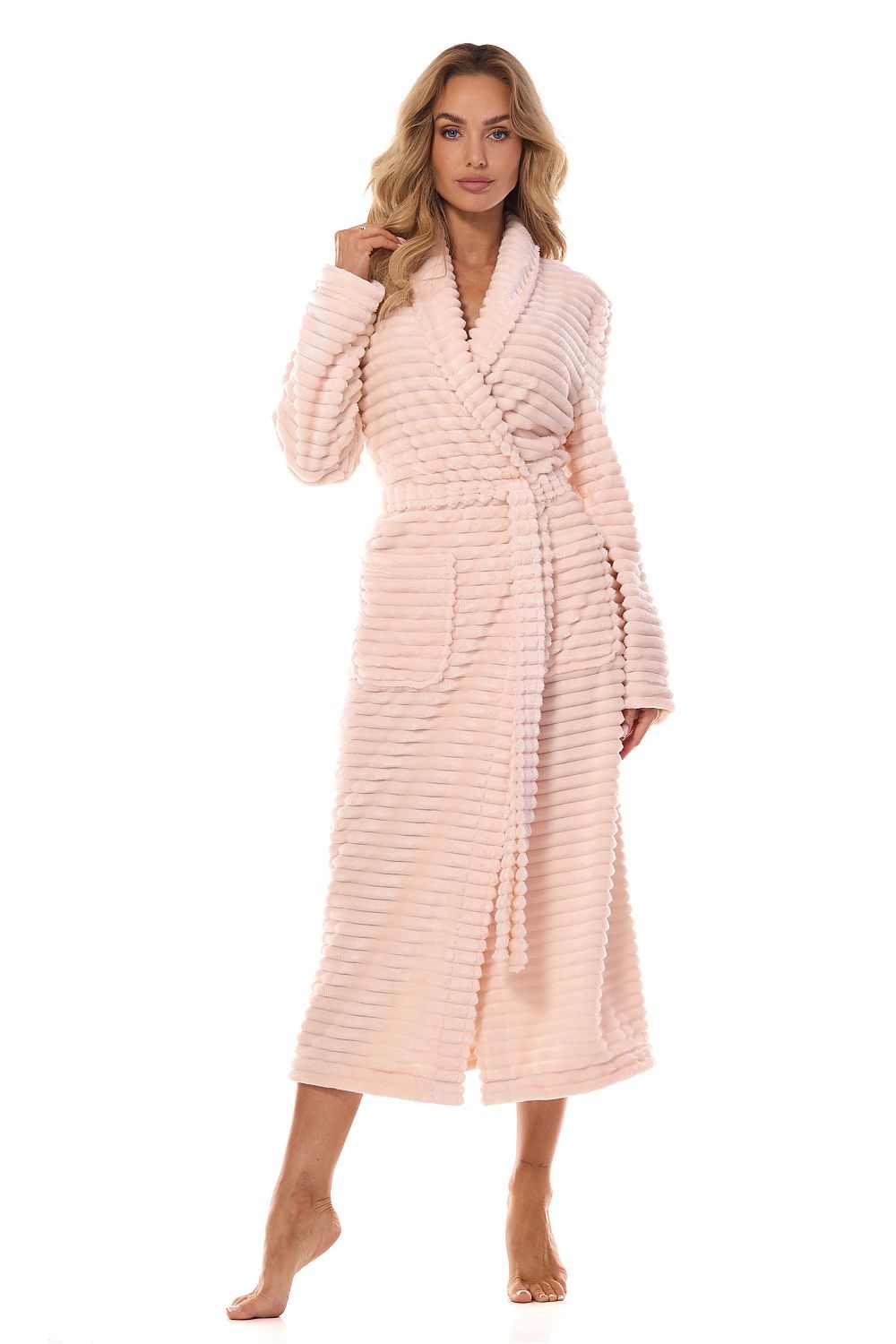 Soft and cozy women’s bathrobe in candy pink color