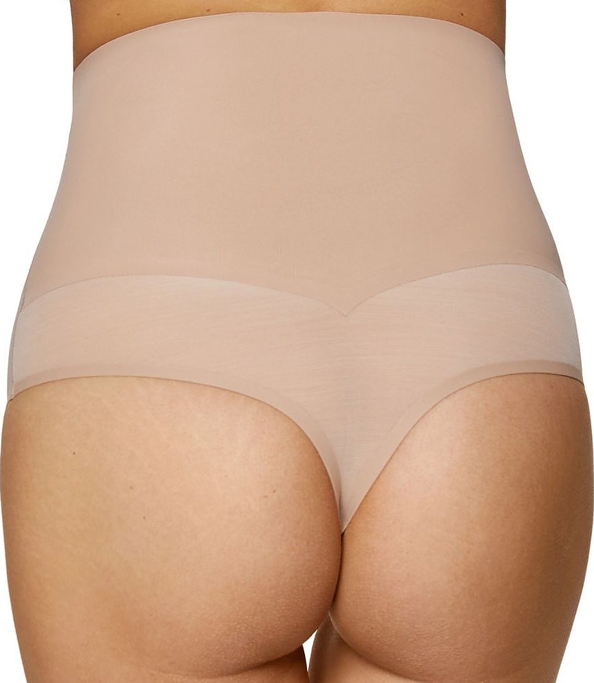 Invisible elastic thong for tummy and hip shaping
