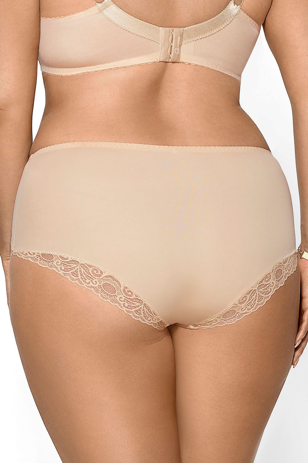 elegant microfiber briefs with lace inserts and bow