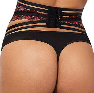 Classic tulle back thong for comfortable fit on plus size body