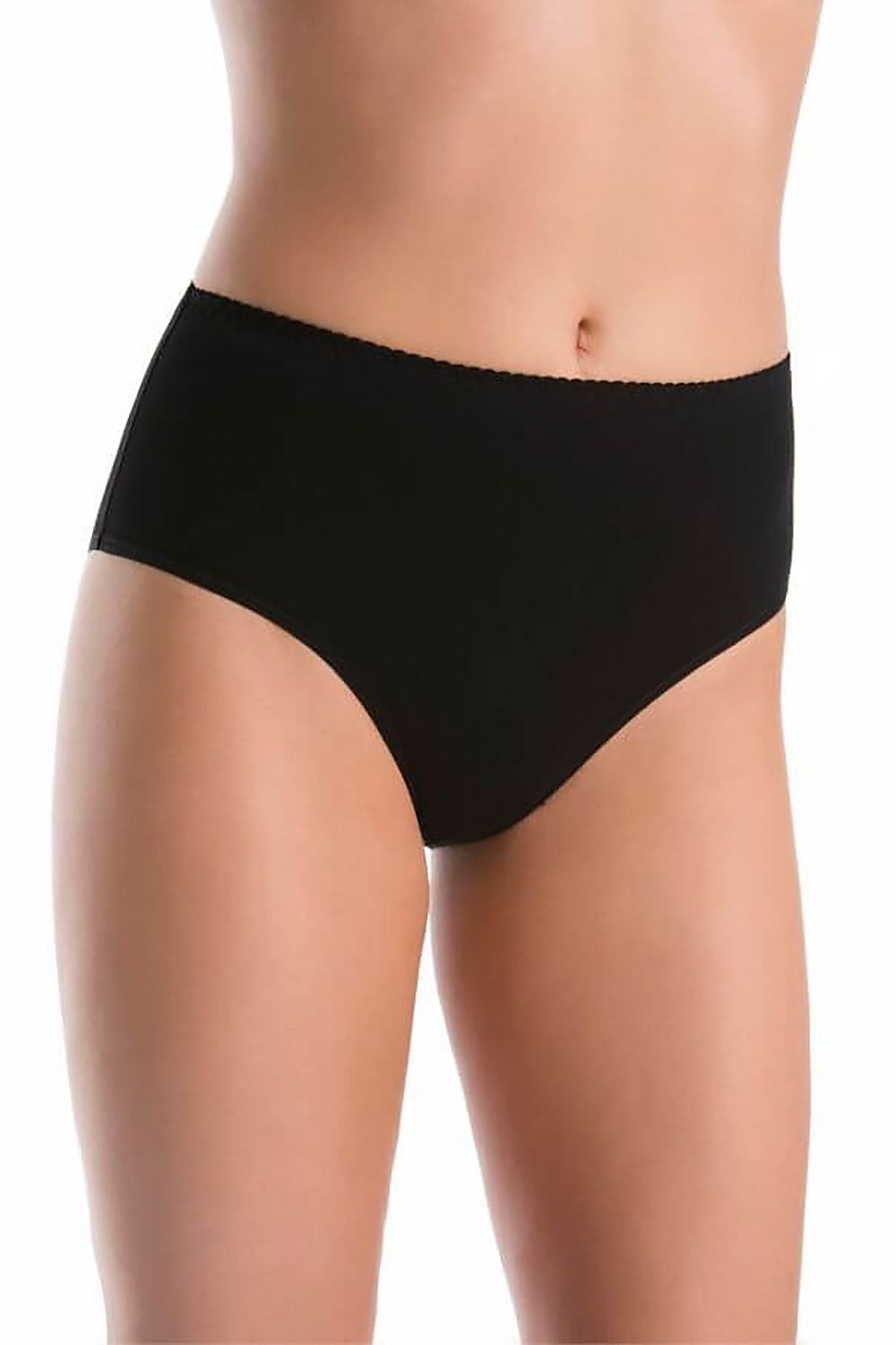 Women’s black cotton panties with simple classic cut – 5-pack.