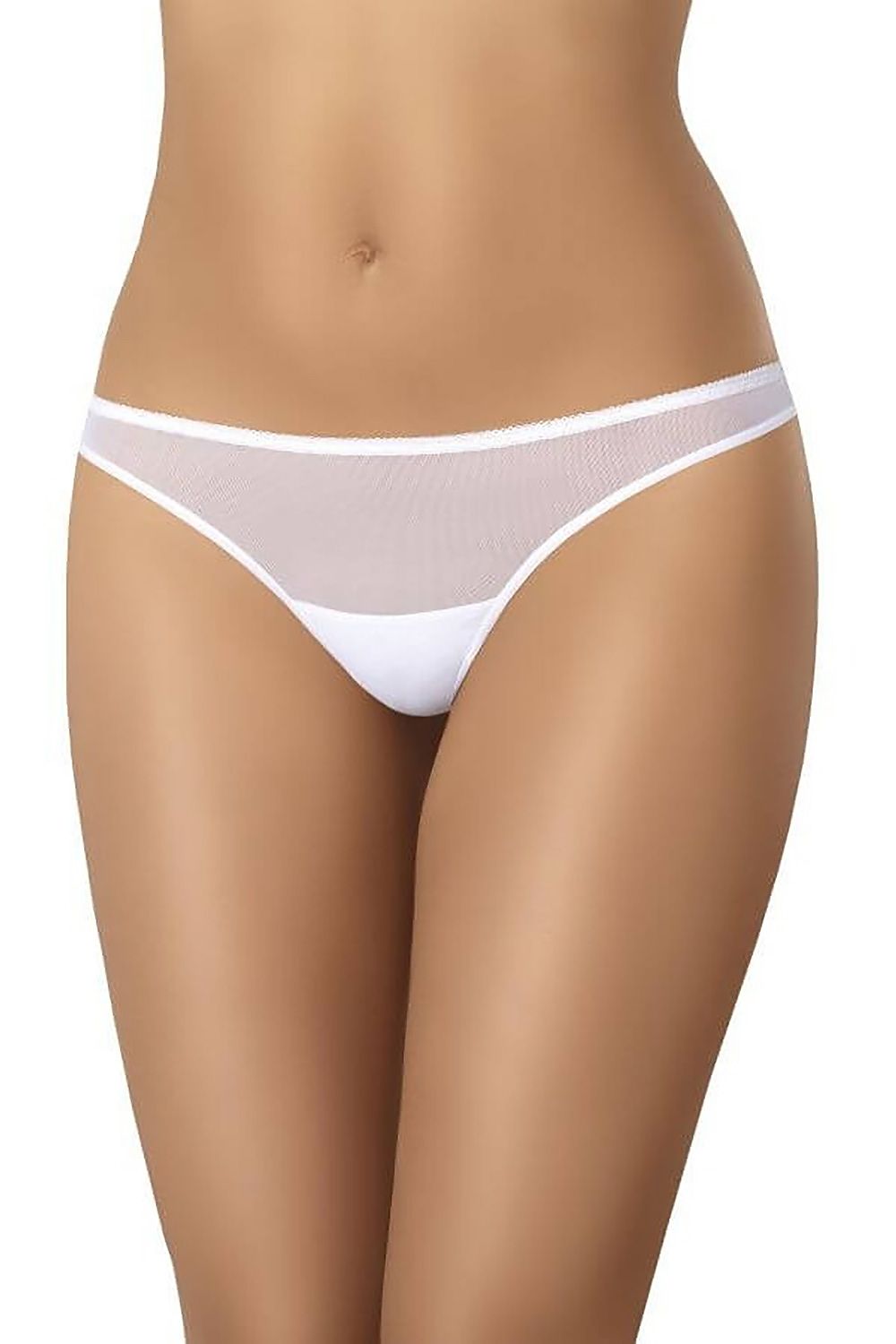 Women’s seamless snow-white panties with vertical back cut – back view, plus size L–6XL.