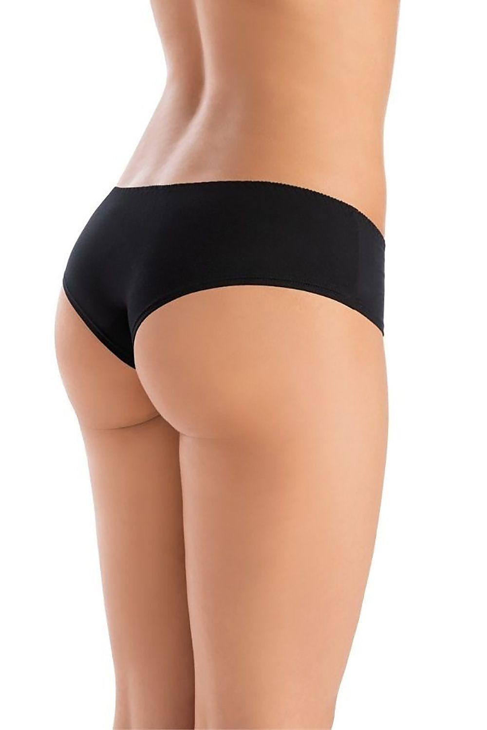 Comfortable plus size bamboo Brazilian panties – back view emphasizing Brazilian cut.