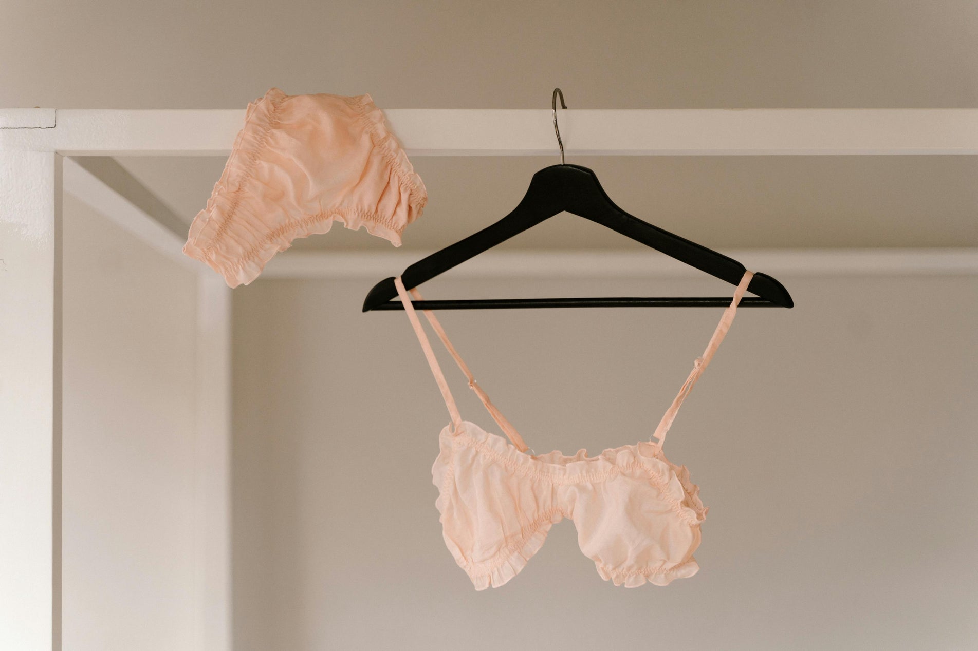 Bra and pantie in the hanger