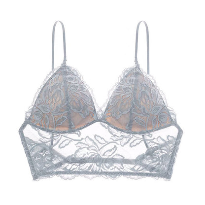 Lace bralette on a white background