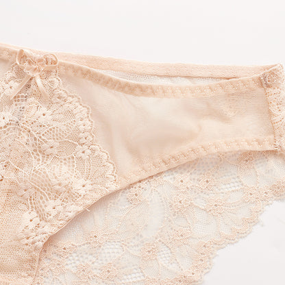 Side view showing fit and curves of plus size lace underwear
