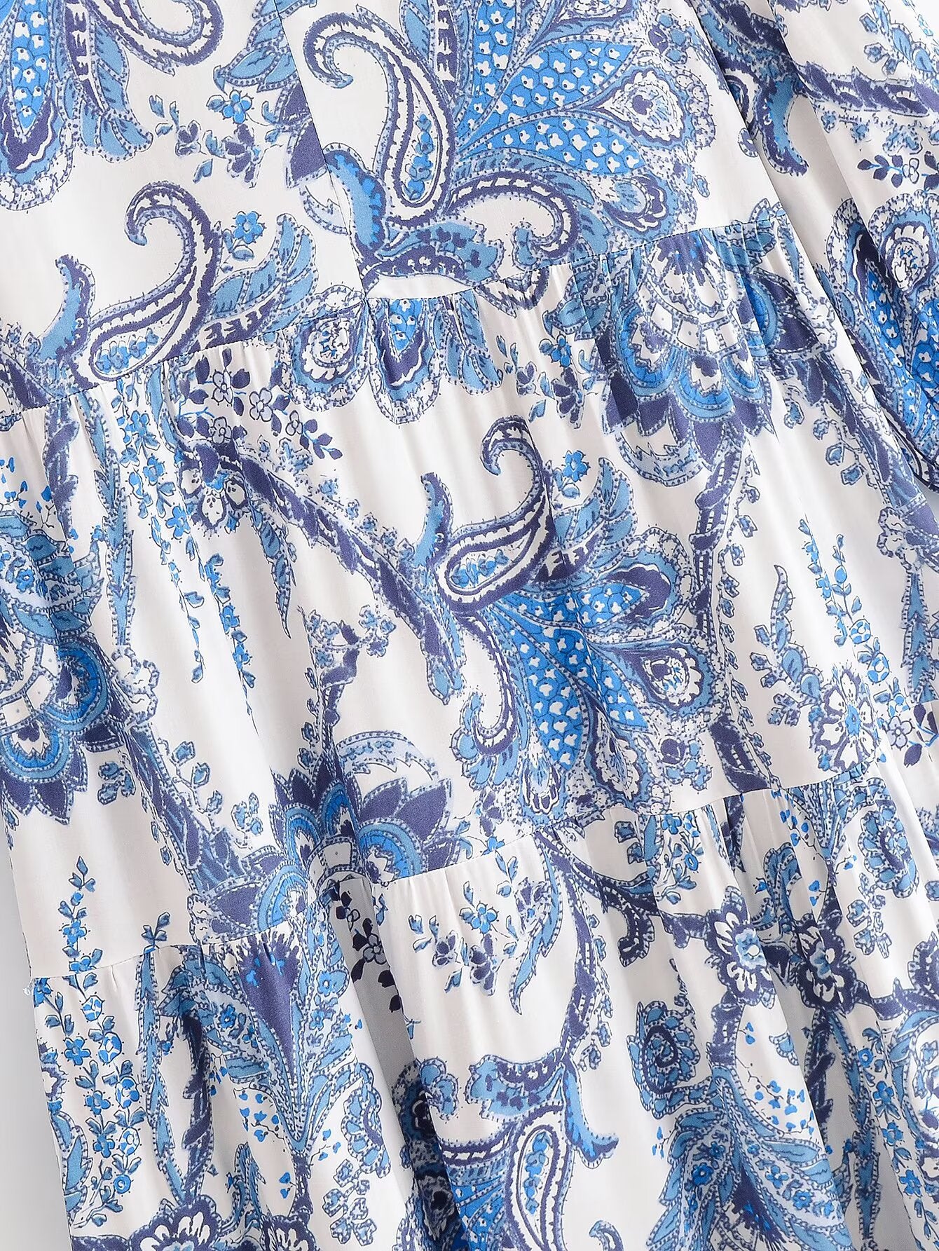 Rayon Printed Beach Bohemian Casual Loose Dress Summer Elegant Midi Dress