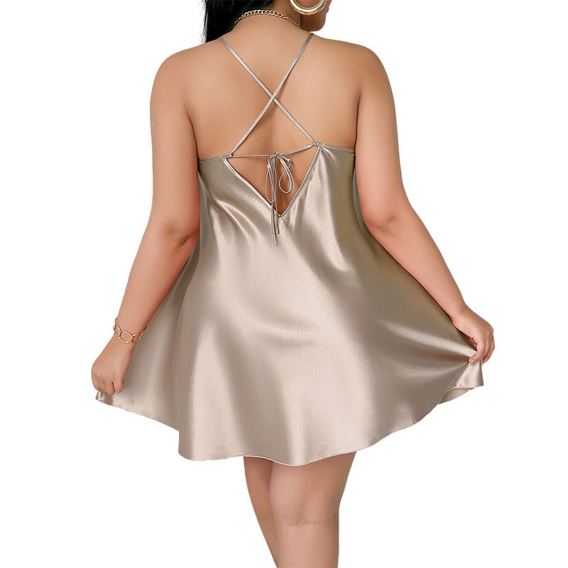 Backless Strap Nightdress – Loose, Sexy, and Comfortable Summer Pajamas for Women