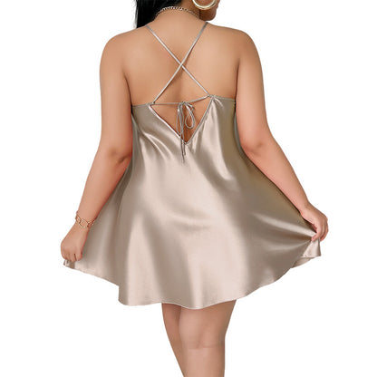 Backless Strap Nightdress – Loose, Sexy, and Comfortable Summer Pajamas for Women