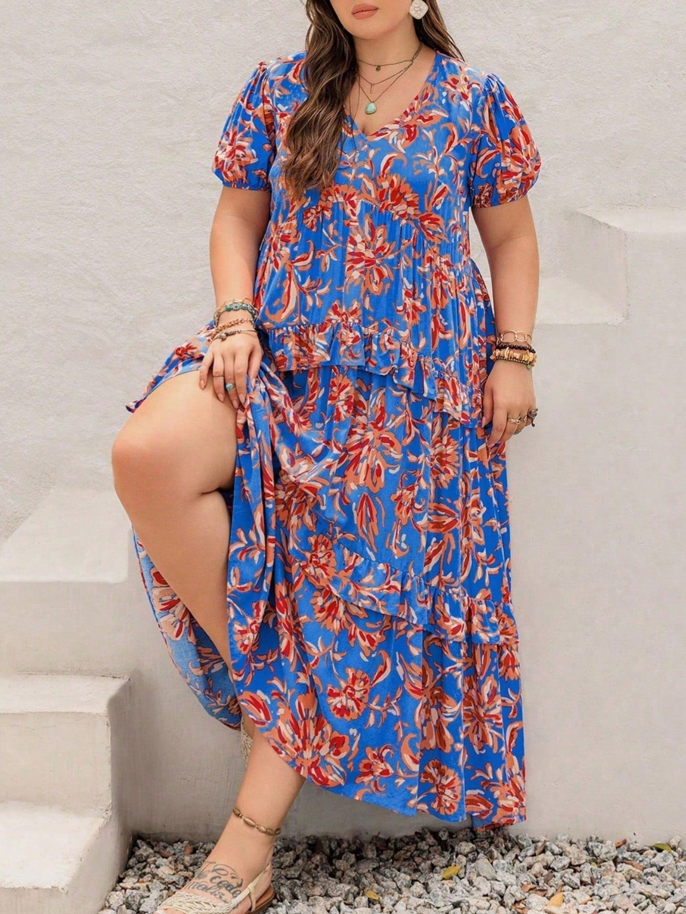 Bohemian Casual Vacation Women Full Length Dress