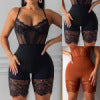 Summer Nights Strappy Low-Cut Eyelash Mesh Jumpsuit – Sexy Clubwear for Women