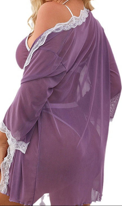 “Flirty sheer lingerie highlighting curves and seductive appeal”
