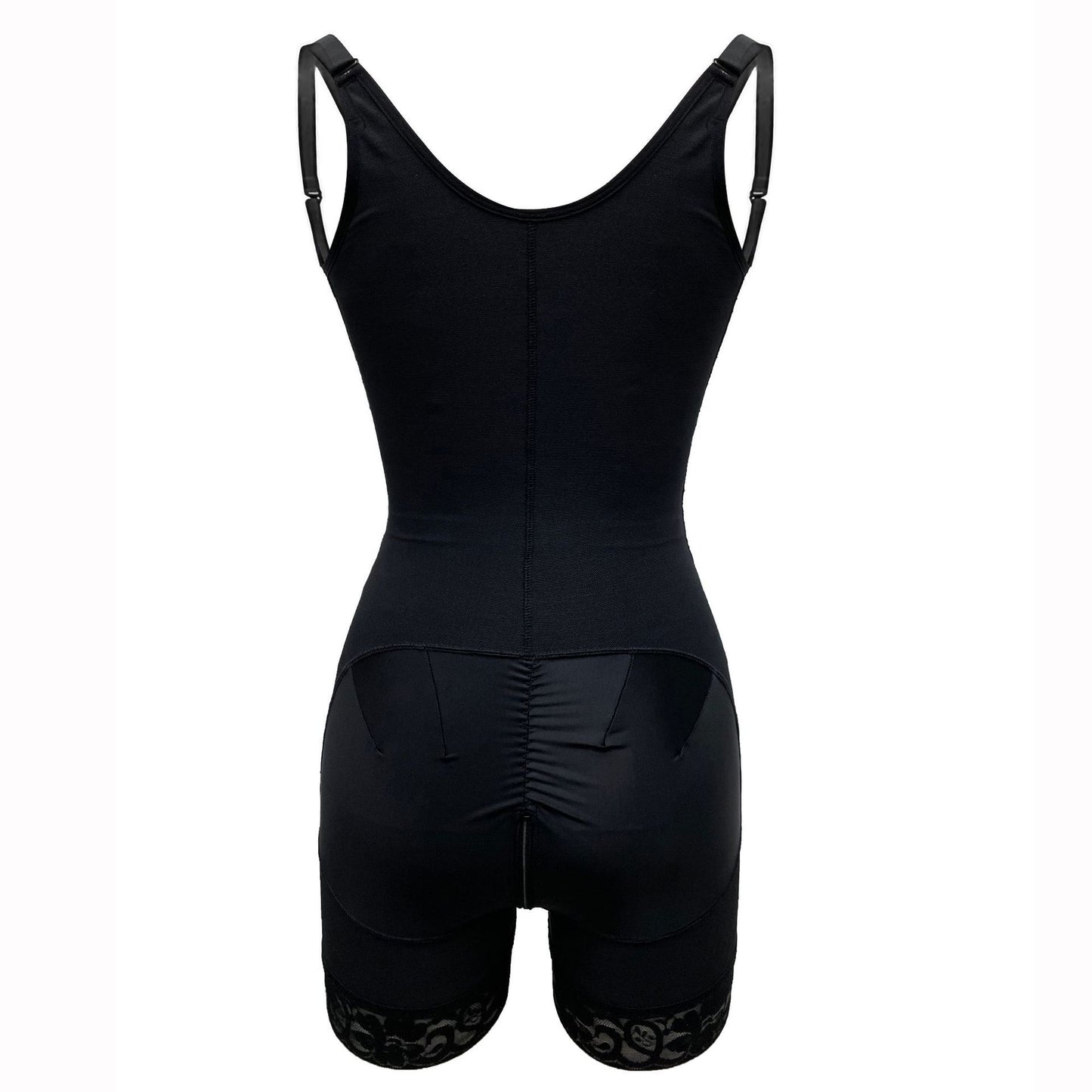 Plus Size Waist & Belly Cinching Bodysuit – One-Piece Corset with Crotch Zipper