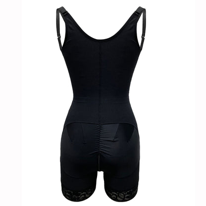 Plus Size Waist & Belly Cinching Bodysuit – One-Piece Corset with Crotch Zipper