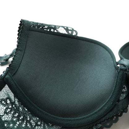 Back view of cotton lace lingerie set