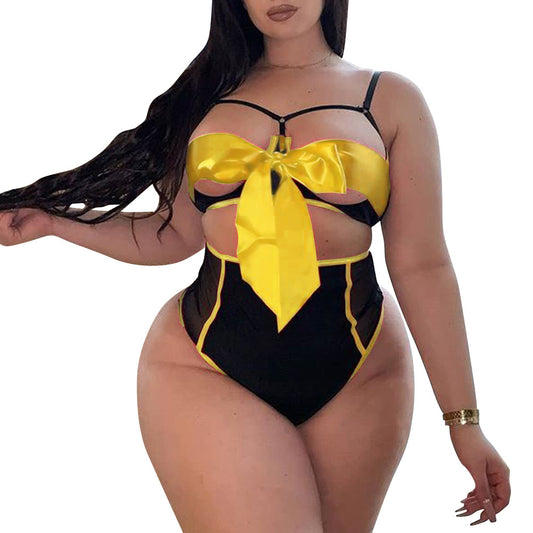 “Seductive Allure: Sexy Bikini Three-Point Pajama Lingerie Set for Women”