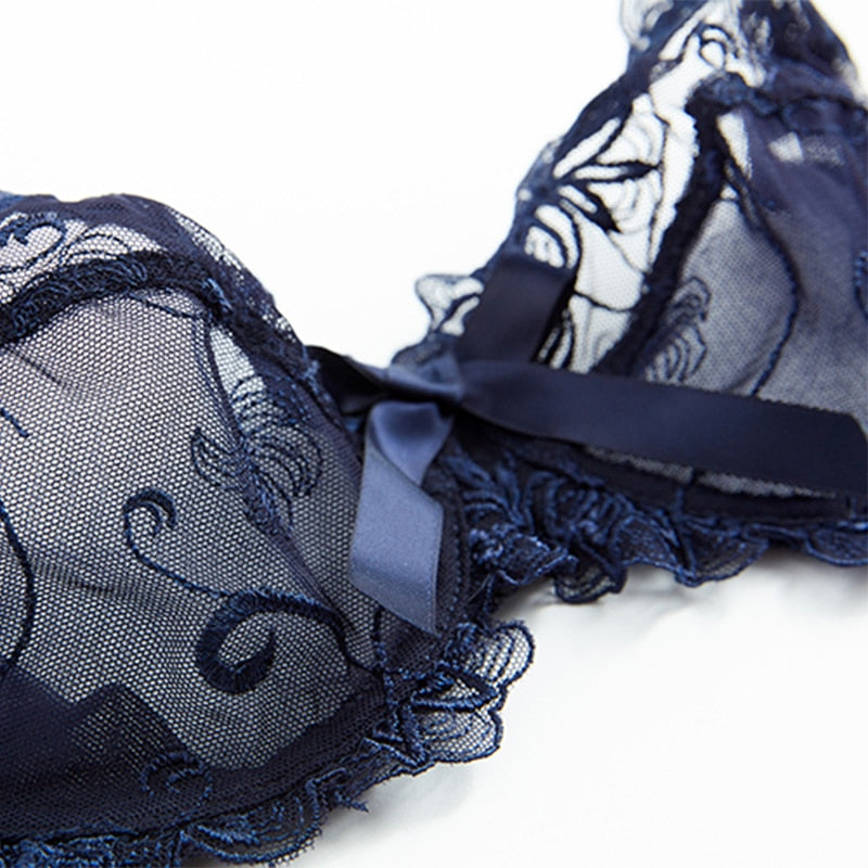 Back view of matching transparent panty and adjustable bra straps