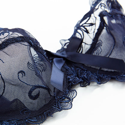 Back view of matching transparent panty and adjustable bra straps