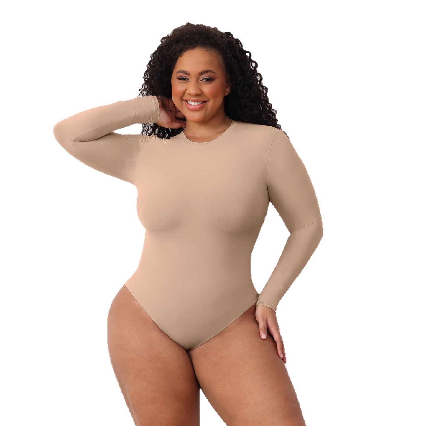 Long Sleeve Shapewear Jumpsuit – Double Layer High Elastic Tight Bodysuit