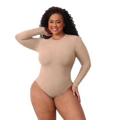 Long Sleeve Shapewear Jumpsuit – Double Layer High Elastic Tight Bodysuit