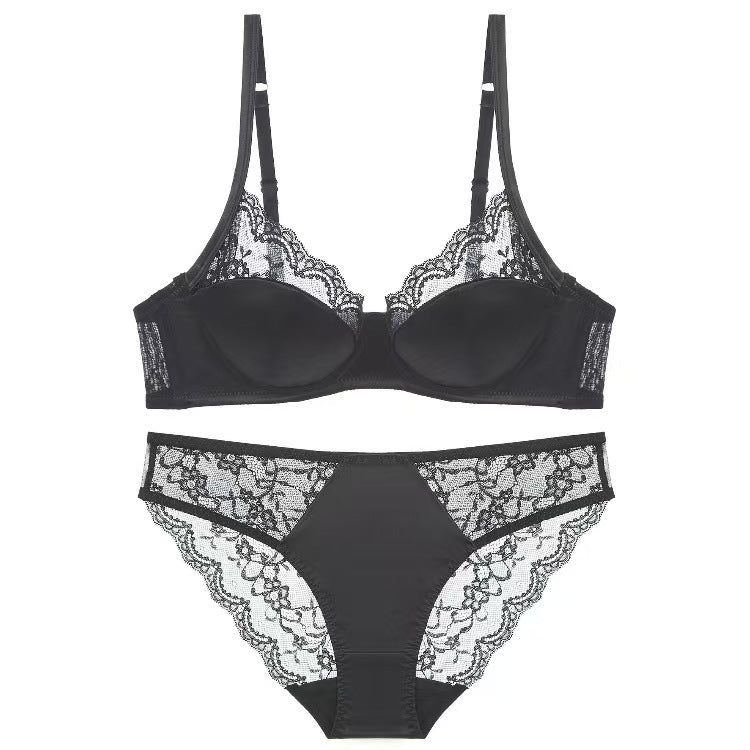 lace and satin detailing on plus size large chest bra”