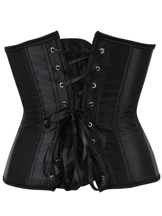 Plus-size back lace-up corset providing waist shaping and tummy control