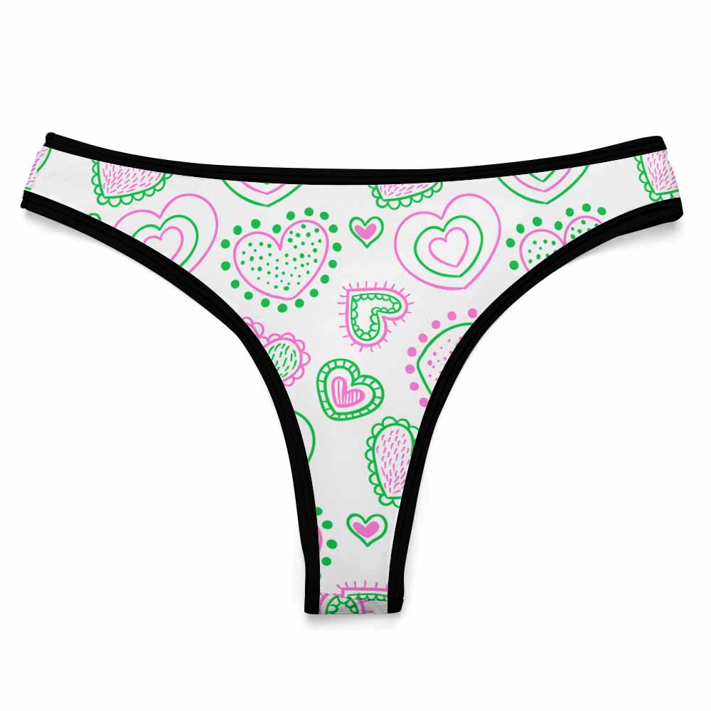 Side view showing fit and curves of plus size T-back panty