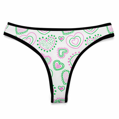 Side view showing fit and curves of plus size T-back panty